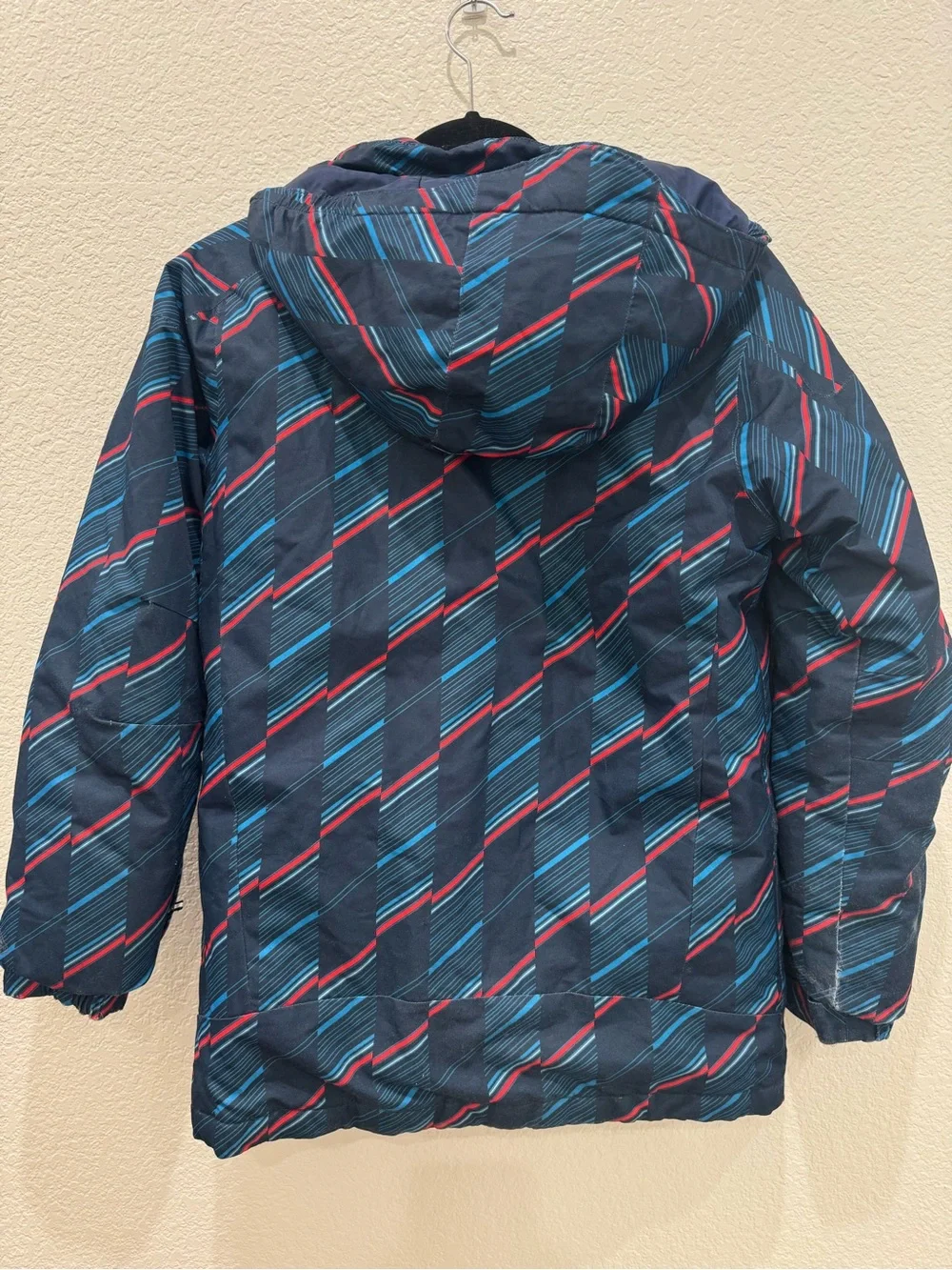 Columbia Youth L 14/16 Winter Ski Jacket Blue Hooded Outgrown Grow System Coat - Picture 12 of 12